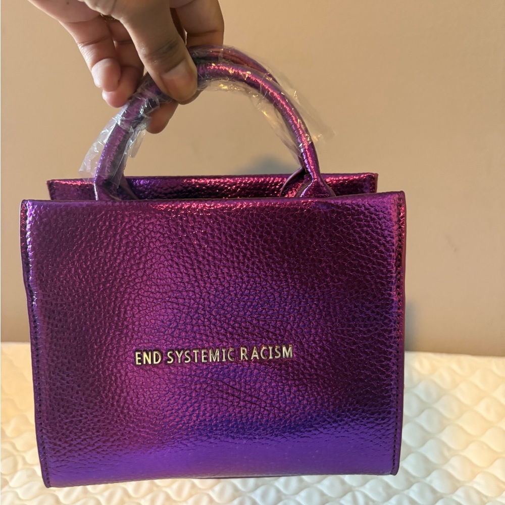 Brandon Blackwood purple hand bag